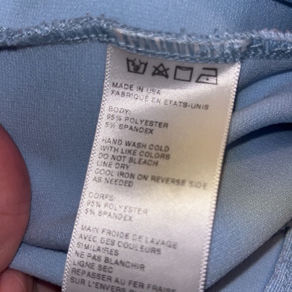 Urban Outfitters stomach cut out baby blue bodycon mini dress sz Large - Picture 9 of 9